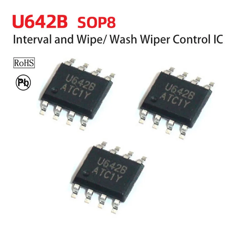 U642B SOP8 BInterval and Wipe/ Wash Wiper Control  IC ASIC ic Integrated circuit SMD