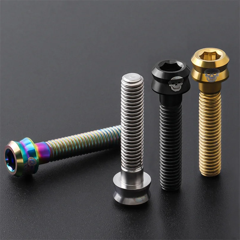 MUQZI-tornillos de titanio para bicicleta, M5x15, 17, 19MM, M6x17, 19, 30, 35MM, tapa superior de auriculares, tornillo de vástago, pinza de freno