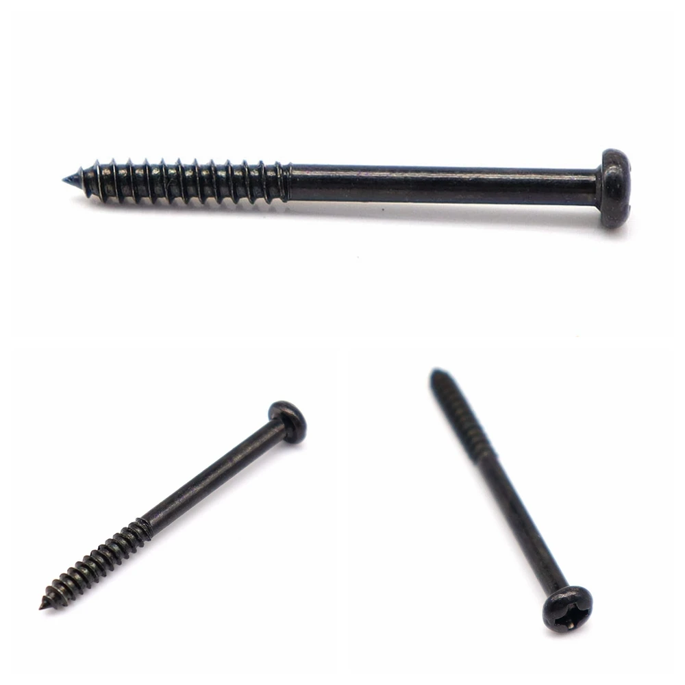 30 Stück Schrauben für E-Gitarren- und Bass-Tonabnehmer, feste Einstellschraube, Befestigungsschraube mit Feder, 3 x 38 mm – Detail 8