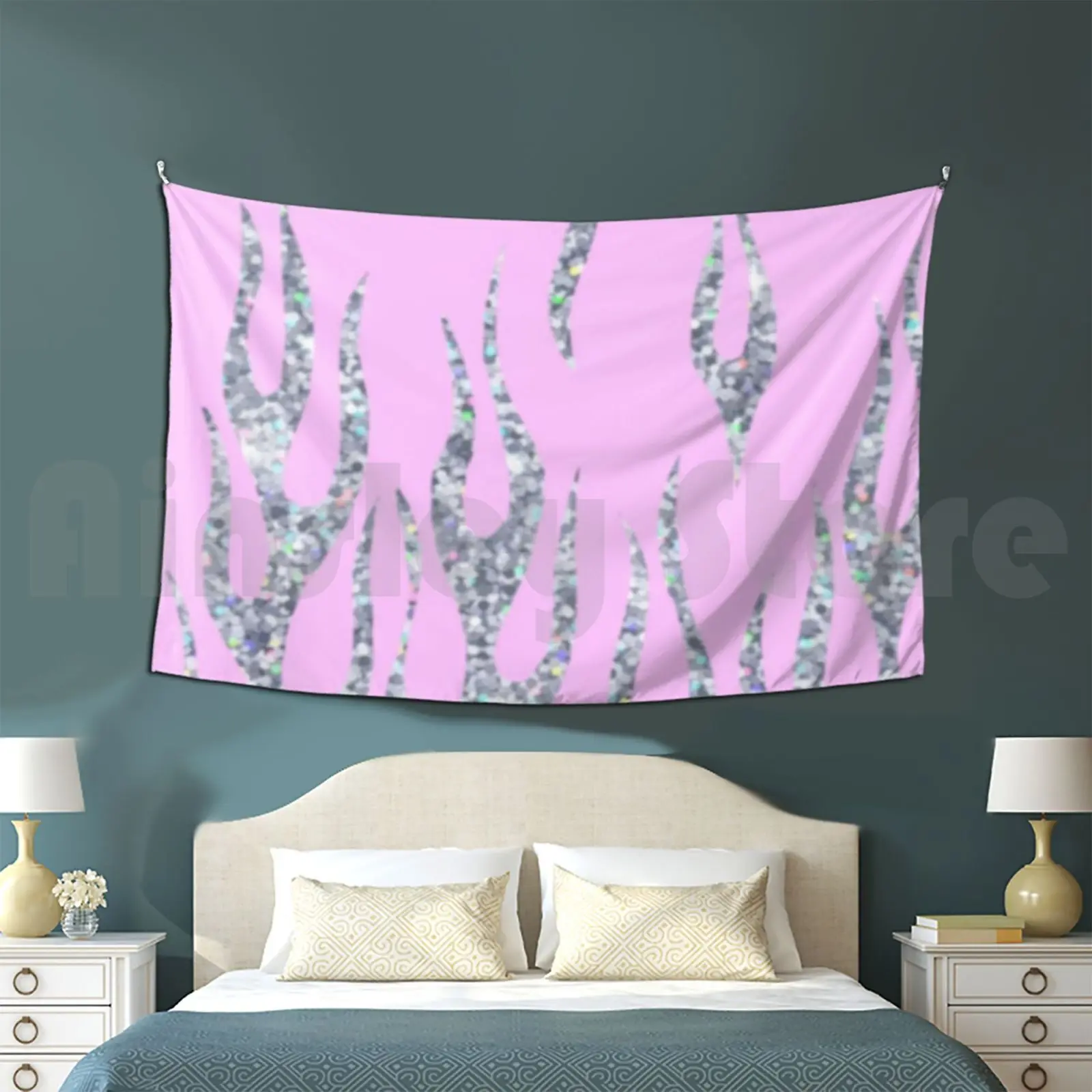 

Pink Glitter Flames Tapestry Living Room Bedroom 1773 Pink Glitter Fire Flames Glitter Flames Glitter Fire Pink