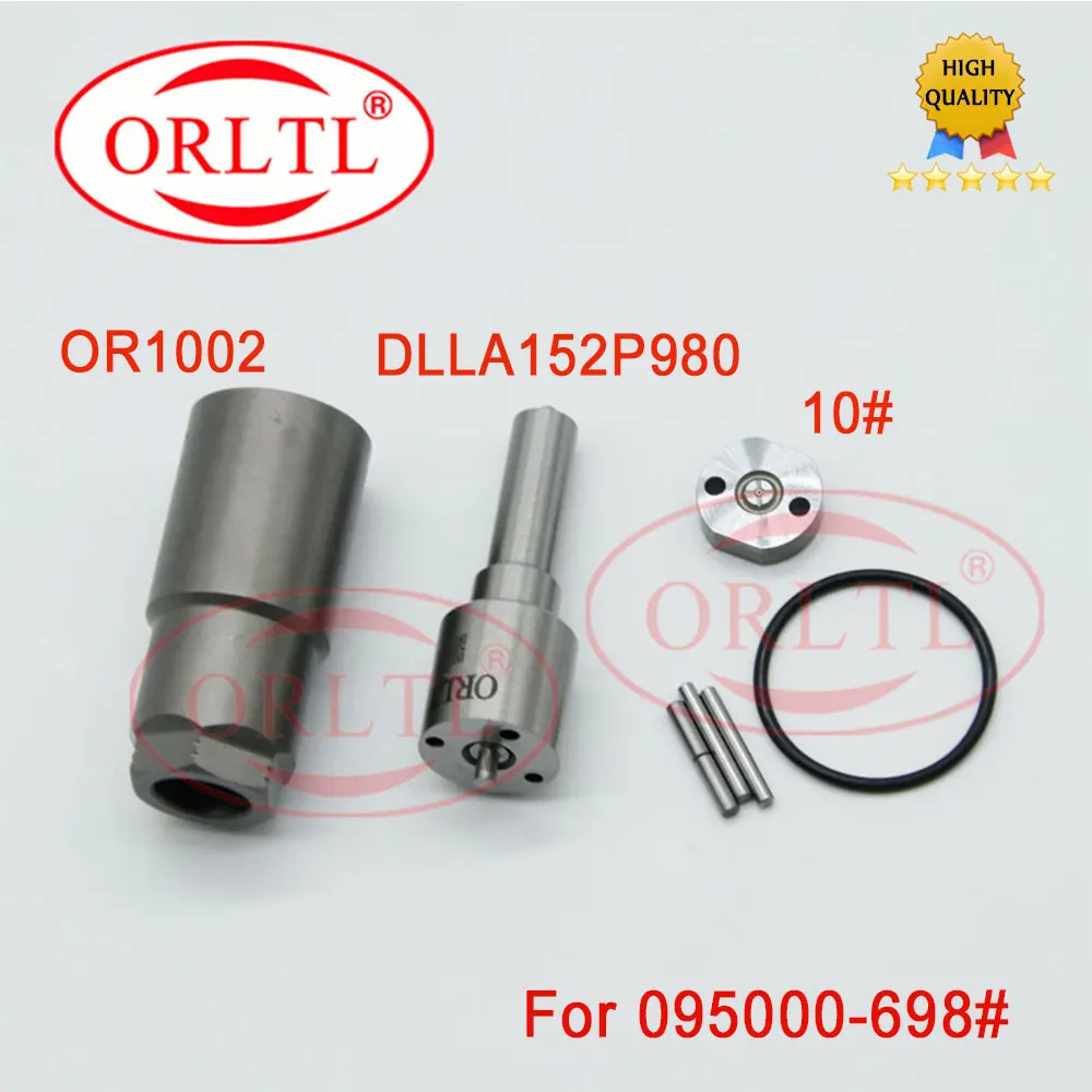 Nozzle DLLA152P980 093400-9800 Control Valve Plate 10# Diesel Injector Repair Kits For Isuzu Dmax 095000-6980 8-98011604-1