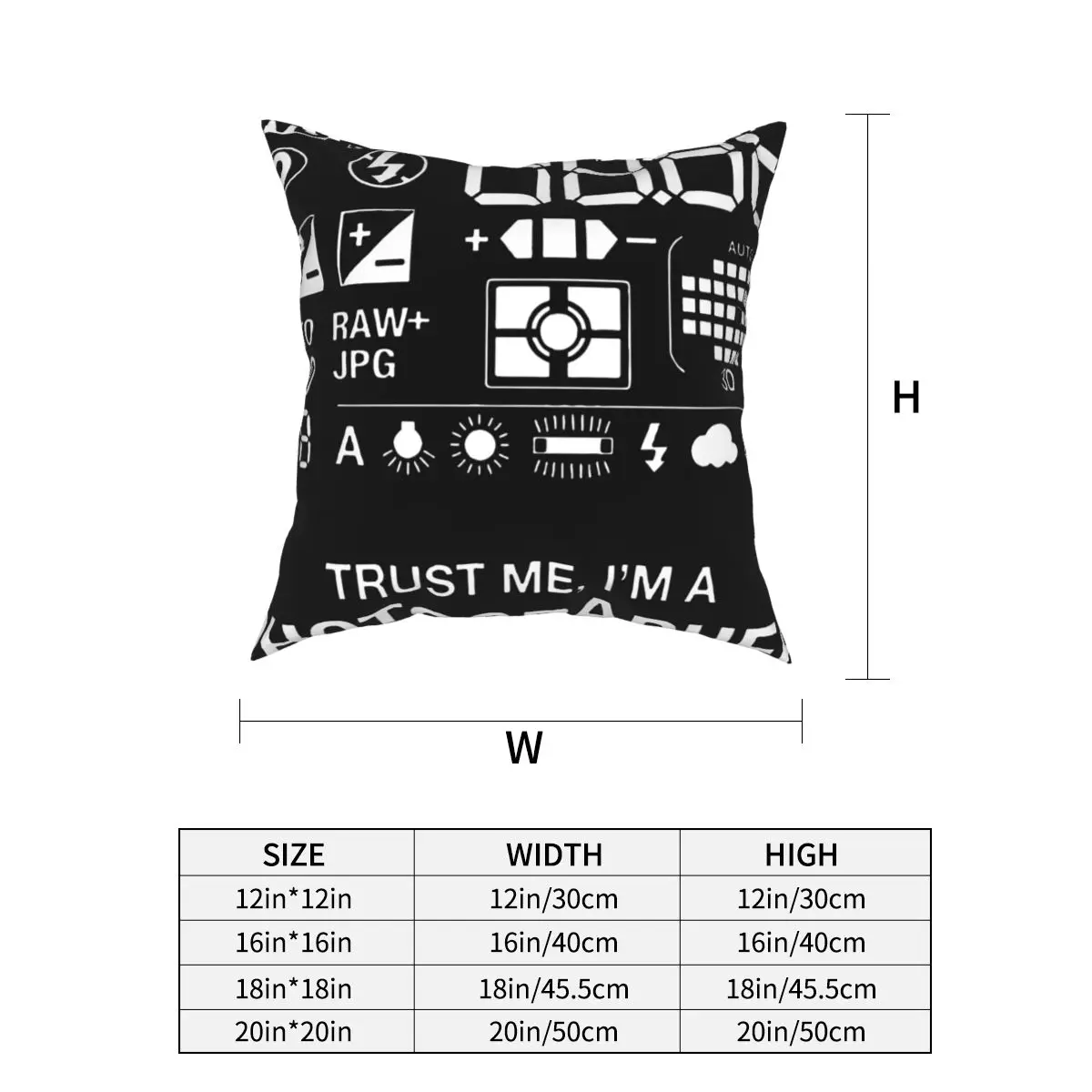 Photographer Camera Pillowcases Polyester Car Photography Gift Present Funny Cushion Cover Cool Pillow Cover 40*40cm