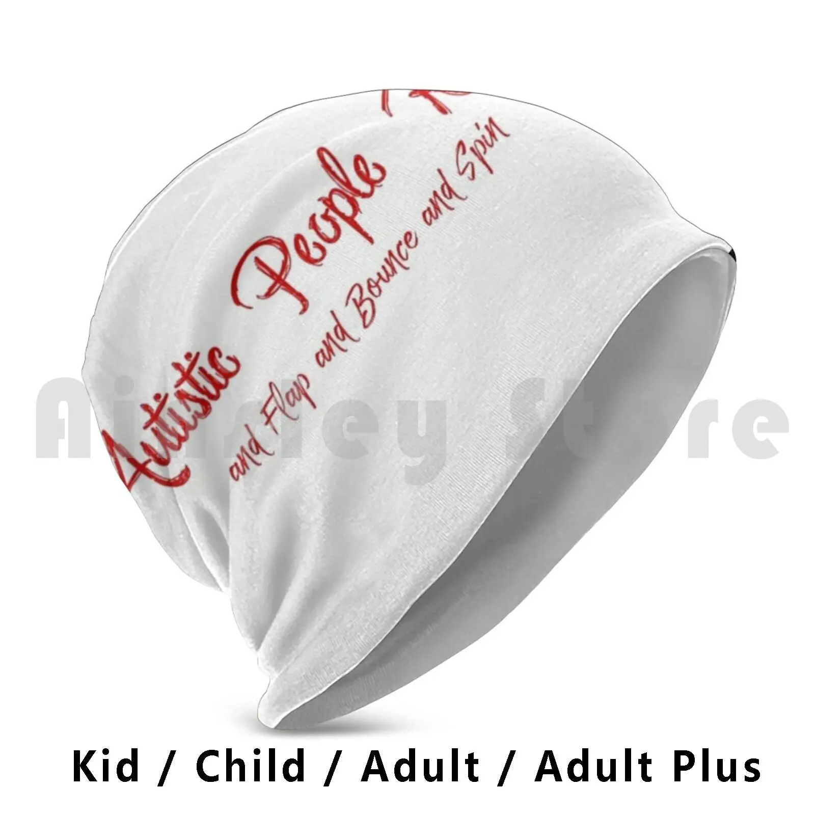 Autistic People Rock Stimming Beanie Hedging Cap DIY Print Cushion Autism Stimming Disability Advocacy