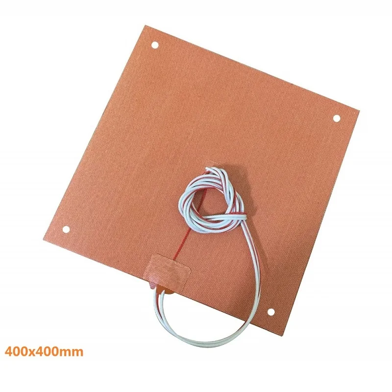 

USA Material! CR10 S4 Silicone Heater Pad 400x400mm for CR-10 S4 3D Printer Bed w/Screw Holes, Adhesive Backing + NTC100K