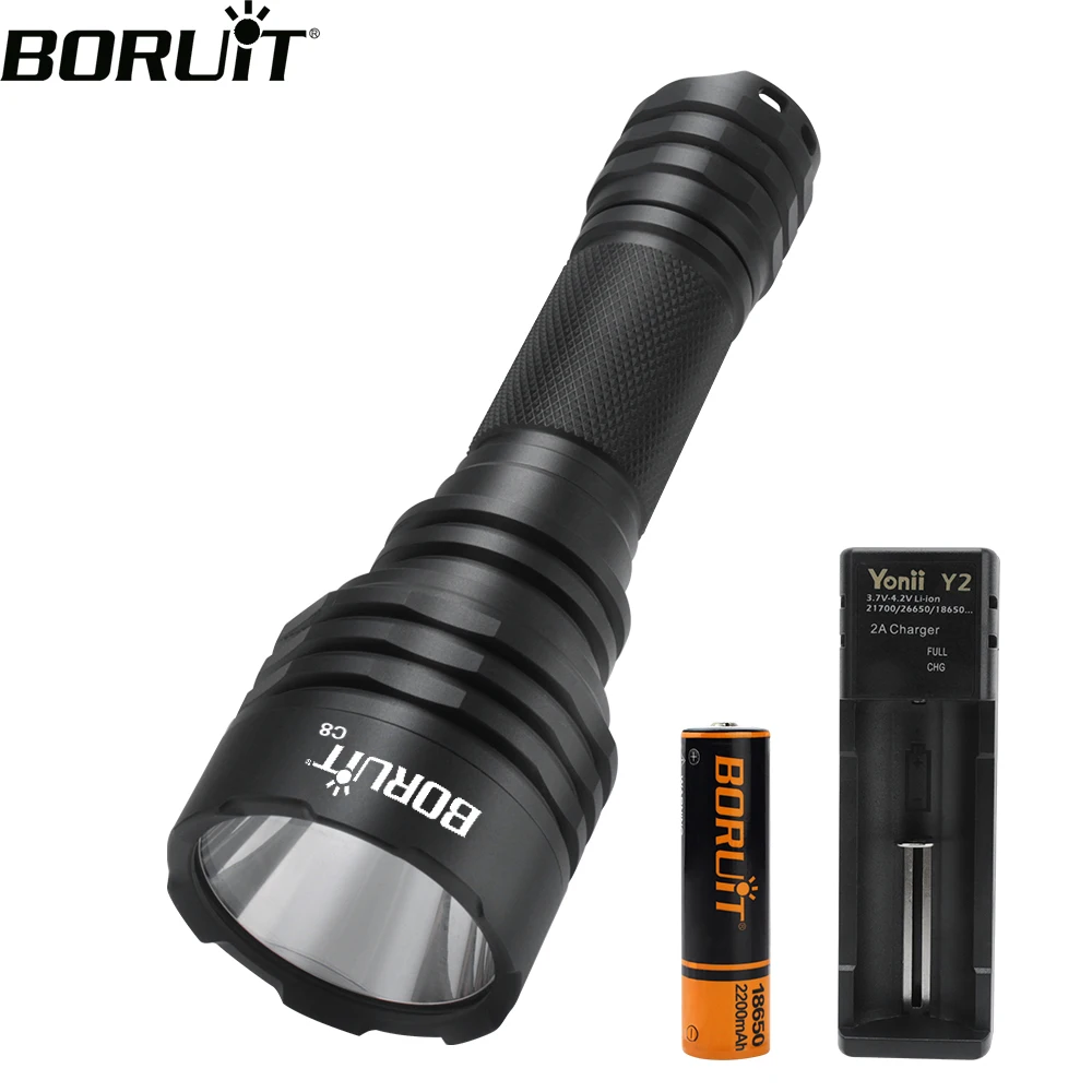 boruit lanterna led de longo alcance c8 nm1 super brilhante a prova dagua para camping caminhadas holofotes 1000lm 01