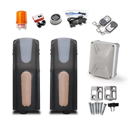 Ground Wheel Swing Gate Opener, Electric Auto Dual Gate Motor Automatic Driveway Operators Kit for Swing Gates, Fence Door
