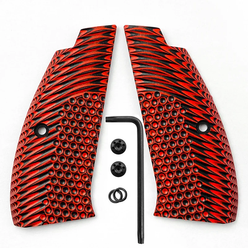 Imagem -03 - Grips Cz75 G10 Grips para cz 75 Full Size Sp01 Series Shadow 75b bd Grips Parafusos Incluído Handle Patches Escala Faça Você Mesmo Materil
