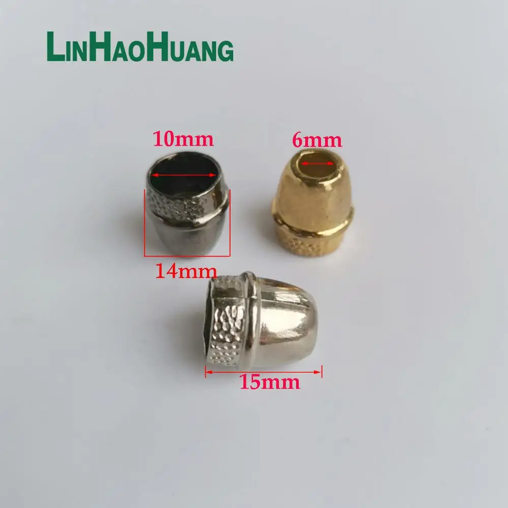 50pcs/lot metal zinc alloy bell stoppers cord ends lock nickle\black\gold\ bronze for 5mm  6mm bungee cord free shipping