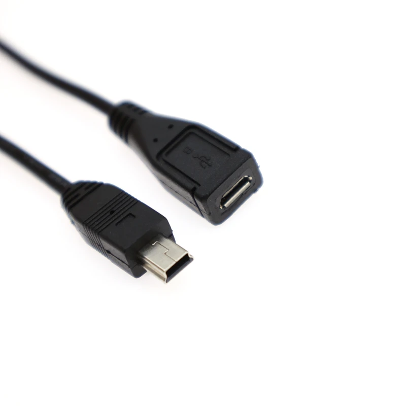 The Best Price 0.3m Micro USB Mini USB 2.0 5Pin male to female M to F Extension Connector Adapter Long Plug Cable