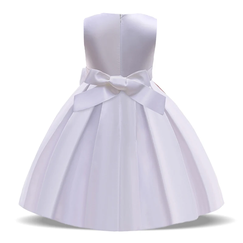 Summer Kids Color Stitching Dress For Girl Children Costume Bowknot Party Princess Dresses Girls Vestido Sleeveless Clothes