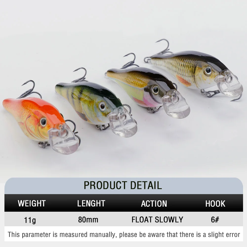 GOBASS 3pcs 80mm 11g Jerkbait Fishing Floating Minnow Lures Bass Wobblers For Trolling Hard Artificial Bait Crankbait Tackle Kit