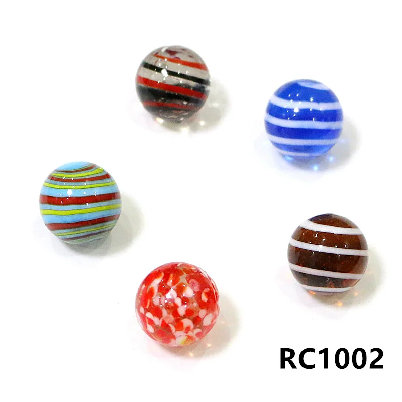 16mm Handmade Murano Glass Balls 5pcs Colorful Creative Art Collection Marbles Puzzle Nuggets Game Toys For Children Kids Boy