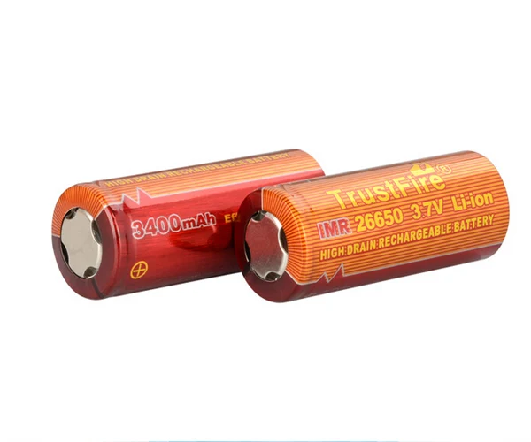 Wholesale TrustFire IMR 26650 3.7V 3400mAh High Drain Rechargeable Lithium Battery with Safety Relief Valve for LED Flashlights