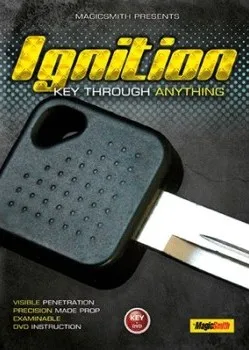 Ignition key Through Anything (DVD + Gimmick)  Magic Tricks Stage Close Up Magia key Magie Mentalism Illusion Gimmick Props