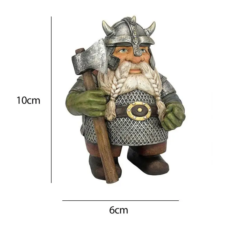 Hot!! Viking Victor Norse Crafts Display Mold Dwarf Statue Home Decoration Resin Statue Gardening Handicraft Ornaments