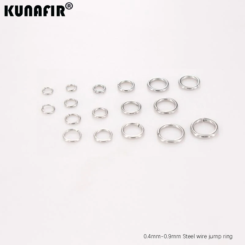 0.4mm-0.8mm Steel wire stainless steel jump rings 200pcs -1000pcs DIY accessories necklace chains parts