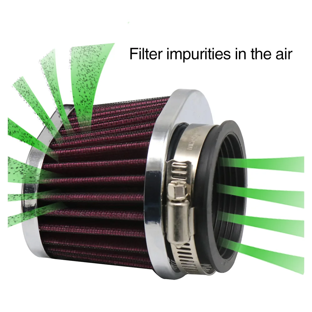 Alconstar Clamp-on Straight Air Intake Filter High Conical Mesh Filter Air Intake Filter Motorcycle Air Filter 38 42 45 50 55 60