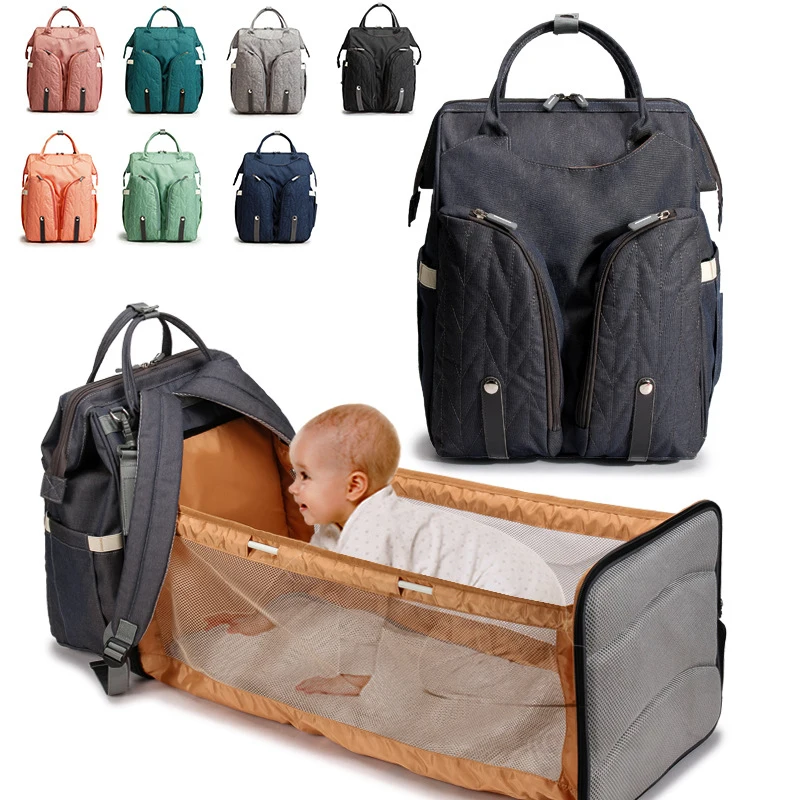 2021 Baby Diaper Bag Bed Backpack For Mom Maternity Bag For Stroller Nappy Bag Large Capacity Nursing Bag for Baby Care