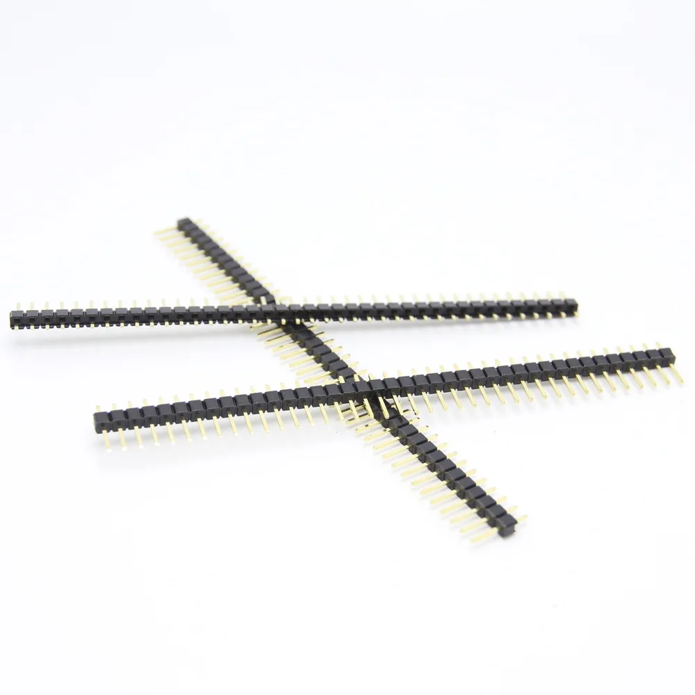 Gold-plated copper 20PCS 40Pins 2.54mm Single Row Straight Male Pin Header Strip For PCB 20pcs/lot