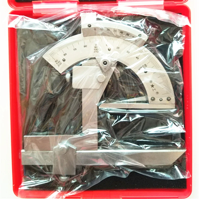 Universal Bevel Protractor 0-320 Degree Accuracy Angle Measuring Finder Ruler Tool Woodworking Measuring Tool with Case