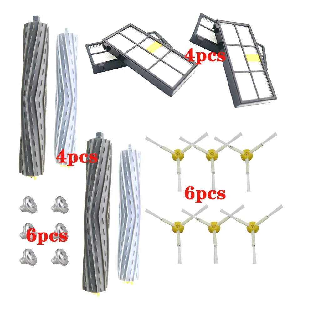 

HEPA фильтры и набор кистей для iRobot Roomba 870 880 890 800 900 серии 860 990 960 980 Запчасти для робота-пылесоса аксессуары