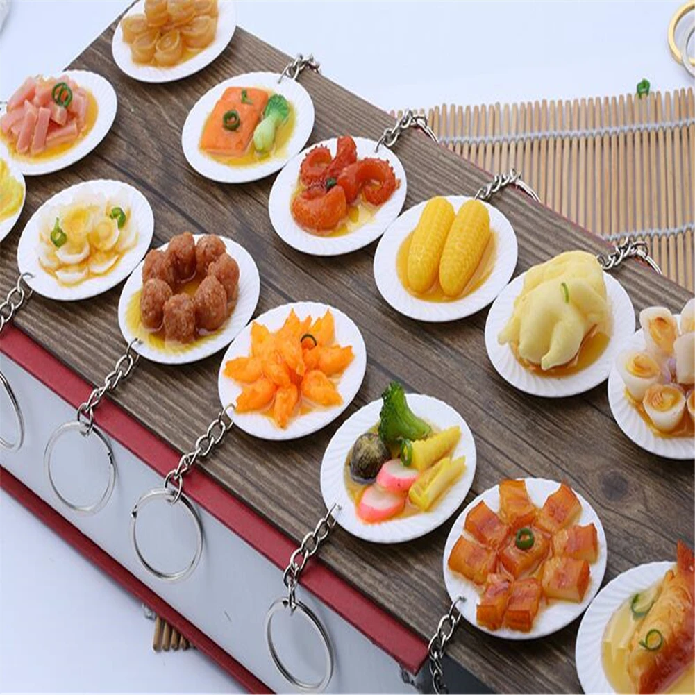 Random 8Pcs/Lot Different Simulation Food Big Dish Feast Food Action Classic Toys Kitchen Take Photo And Videos To Decorate Gift