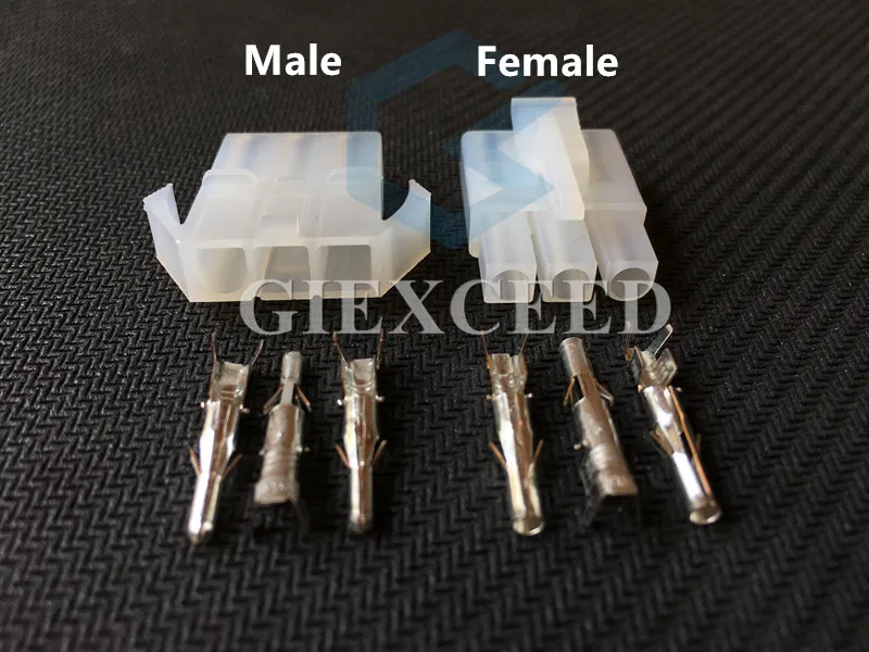 2 Sets 3 Pin AC Assembly Big Tamiya Connector Kits Large Tamiya L6.2 Socket Plug 6.2MM