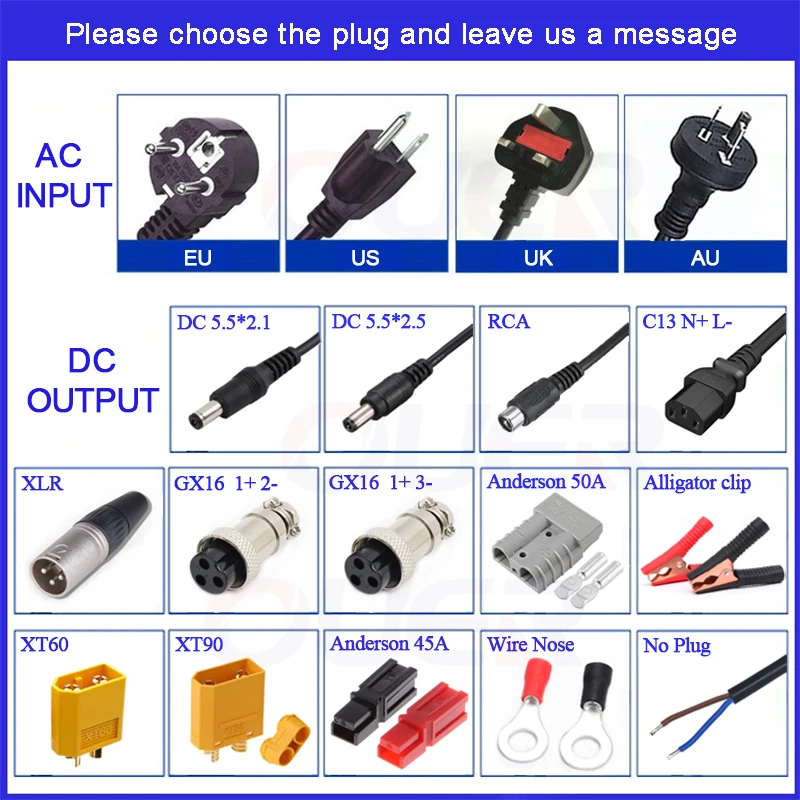 Imagem -06 - Carregador de Bateria Lifepo4 Uso para 12s 38.4 36v 44.4 v 20a