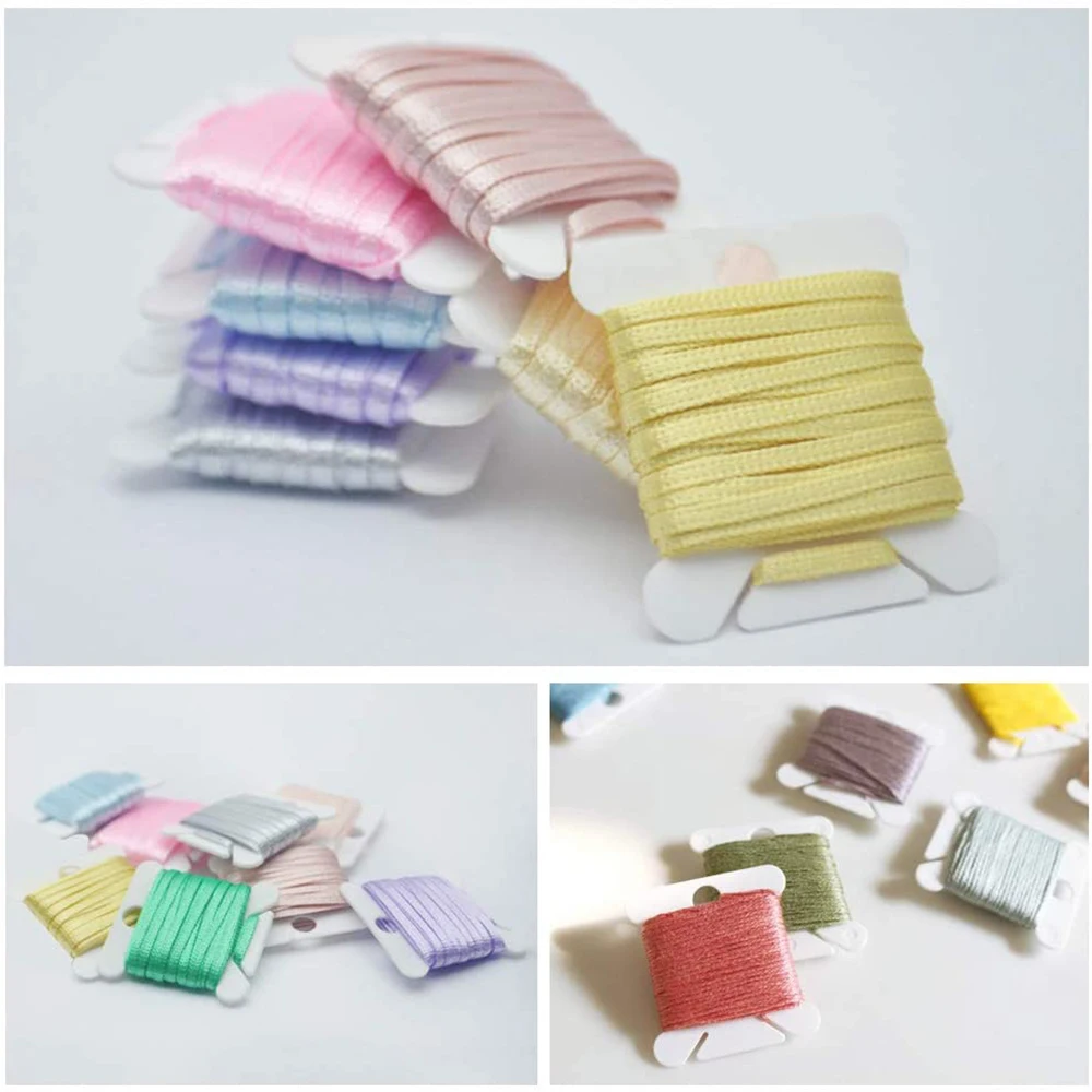 50/100Pcs Plastic Floss Bobbins for Embroidery Floss Organizer Cross Stitch Thread Winder Bobbins Storage DIY Craft Sewing Tools