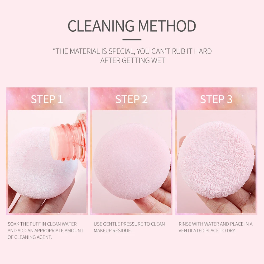 Powder Puff For Powder Foundation Cream Soft Comfortable Washable And Reusable With Storage Case Round Makeup Puff Tool