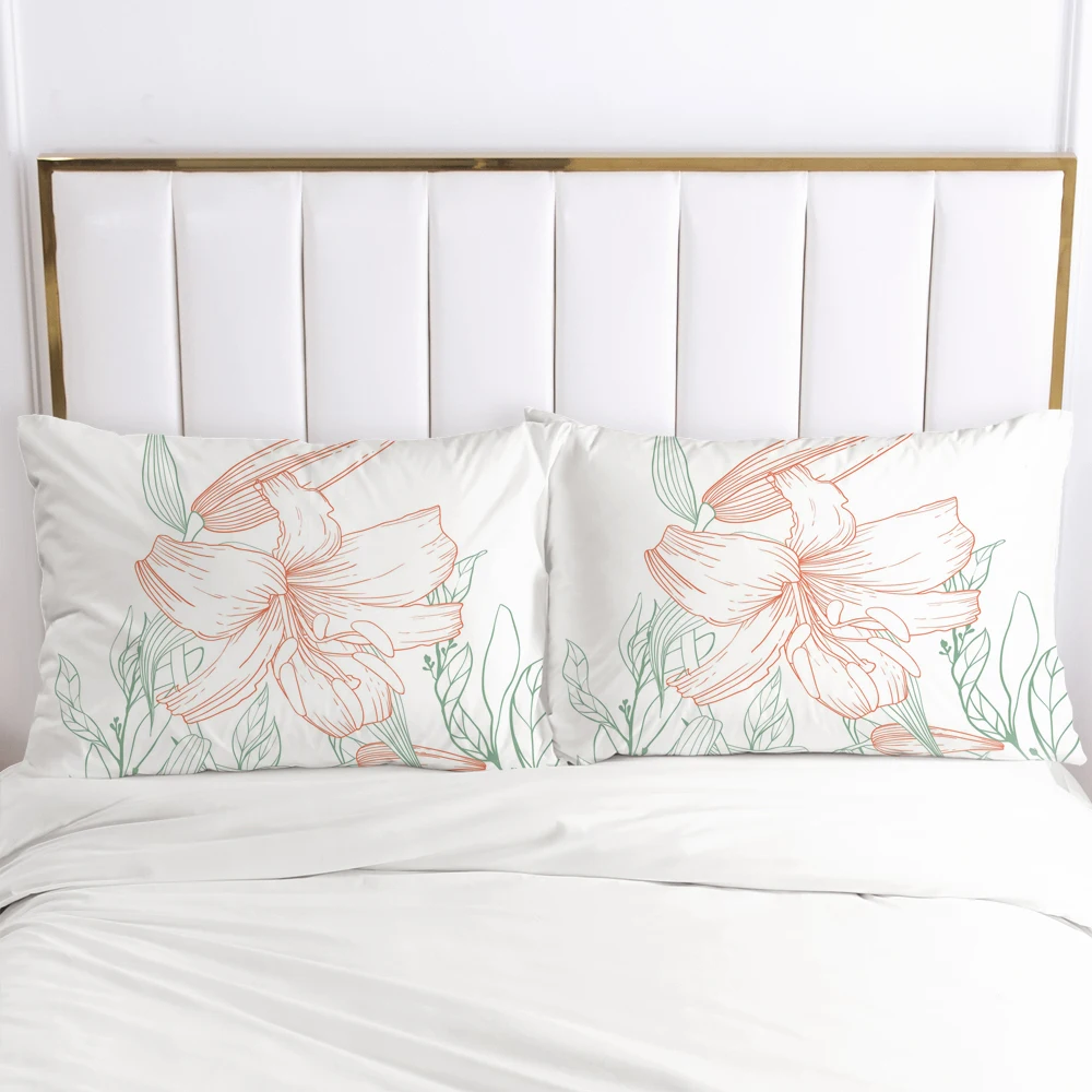 2PCS 3D Pillow Cover 50x70 50x80 Nordic Decoration Throw Pillow Cases Bedding PillowCase Customize any size design