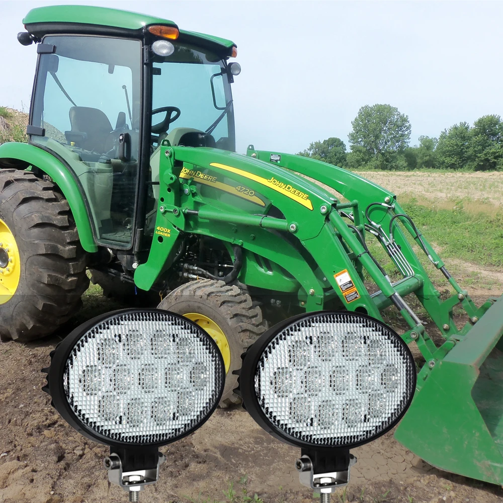 

5.75" Oval 39W Floodlamp Light 12V 24V 3100Lumens 13Leds For John Deere Combines 9560, 9570, 9660, 9670, 9770, 9860+ x2pcs