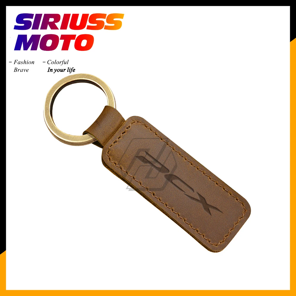 Motorcycle Keychain Cowhide Key Ring Case for Honda PCX 125 150