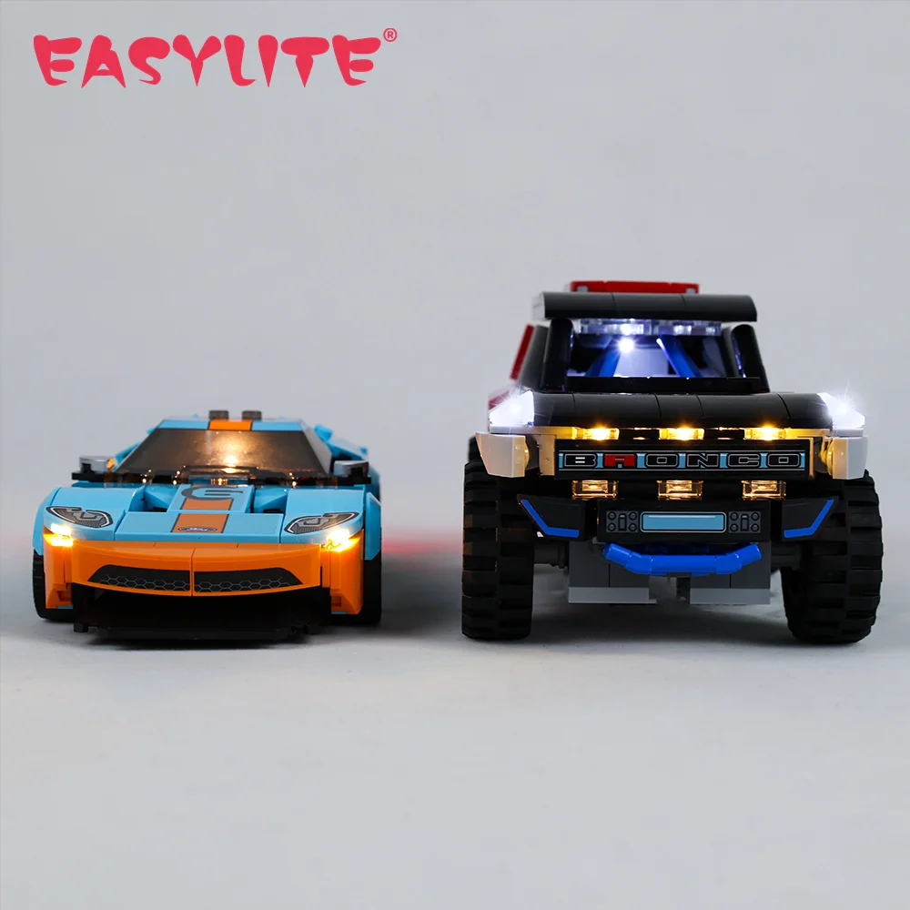 EASYLITE LED Light Set per Speed Champions 76905 Ford GT Heritage Edition e Bronco R solo Kit di illuminazione non includere il modello