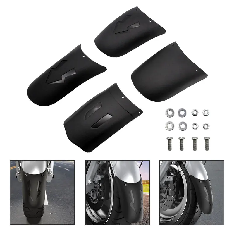 Universal Black Motorcycle Front Rear Mudguard Fender Splash Extension Pad for KTM Kawasaki Honda Harley BMW Ducati Parts