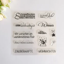 German Christmas Wishes Series 4 Clear Stamps/Seals For DIY Scrapbooking/Card Making/Album Decorative Silicone Stamp Crafts