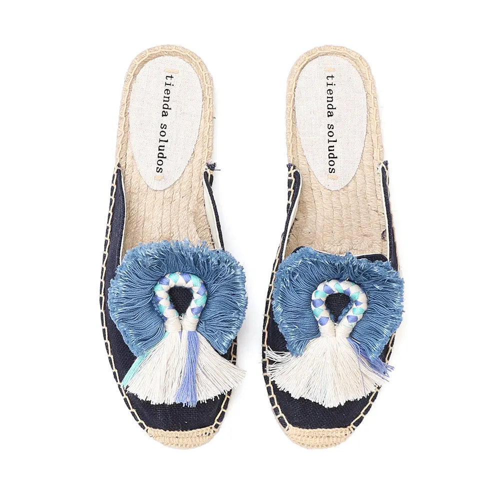 Espadrillas da donna scarpe 2022 pantofole piatte nuove infradito De Mujer vendita canapa estate scivoli in gomma Unicornio Pantufas