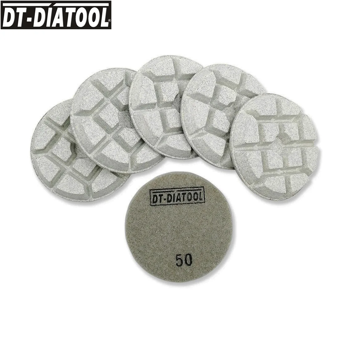 DT-DIATOOL 6 Cái/bộ Đường Kính 80 Mm/3 "Kim Cương Nhựa Liên Kết Bê Tông Chà Nhám Đĩa Tầng Gia Hạn Miếng Đánh Bóng Sửa Chữa sàn Bê Tông