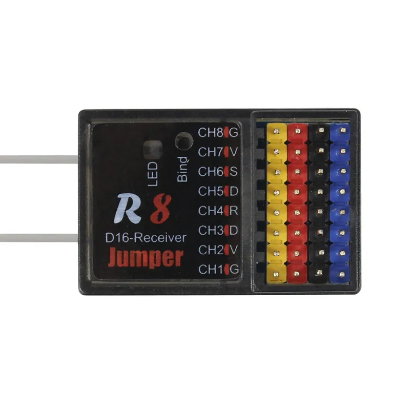 Jumper R8 RC alıcı 16CH Sbus uyumlu RadioMaster txfrfrsky D16 D8 T16 T12 modu radyo OpenTX PIX PX4 uçuş kontrolü için