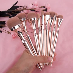 9 PCS Makeup Brush Set Professional Durable Soft Hair Brush Set for Make-up Eyeshadow Eyebrow Powder Foundation Brush Set