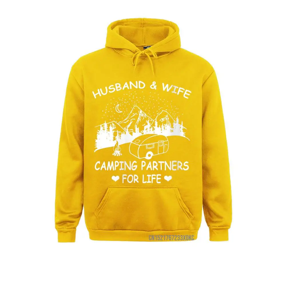 Womens Husband And Wife Camping Partners For Life Cute Sweet Hoodie Party Hoodies Winter Student Sweatshirts Moto Biker