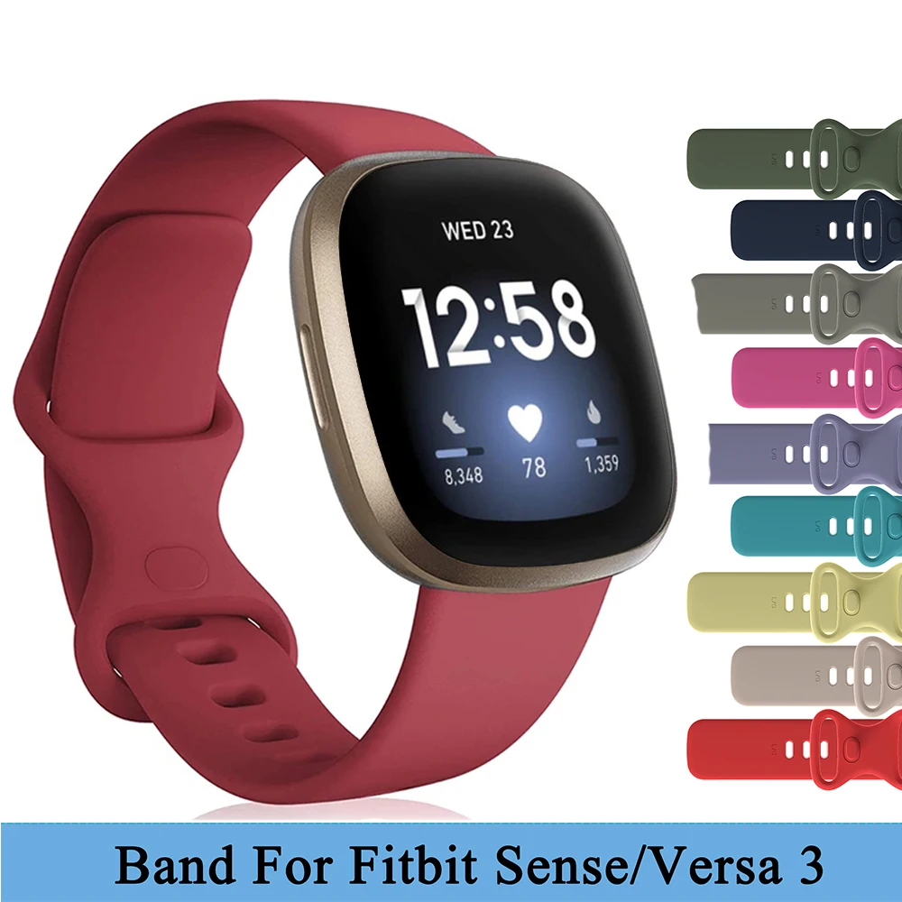 Replacement Band For Original Fitbit Sense/Versa Lite Silicone Waterproof Wrist Accessories Strap For Fitbit Versa 2 3 Bracelet