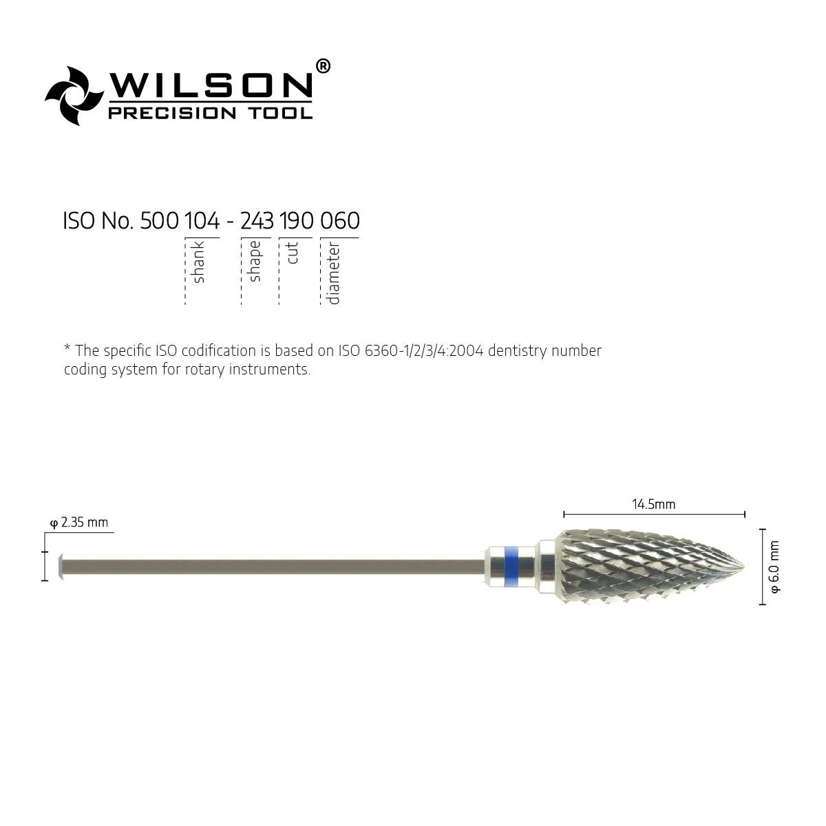 WilsonDental 5000360 Tungsten Carbide Dental Burs for Trimming Plaster/Acrylic/Metal