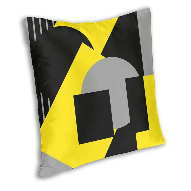 Geometrical Abstract Art Deco Mash-Up Gray Yellow Cushion Cover Sofa Decoration Modern Patterns Square Throw Pillow Case 45x45cm