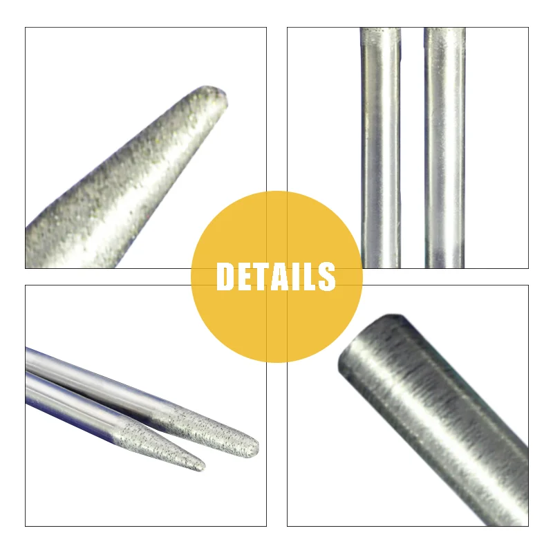 UCHEER 1pcs Sintered tapered stone engraving bits milling cutter carving tools diamond router bits end mill cnc tools