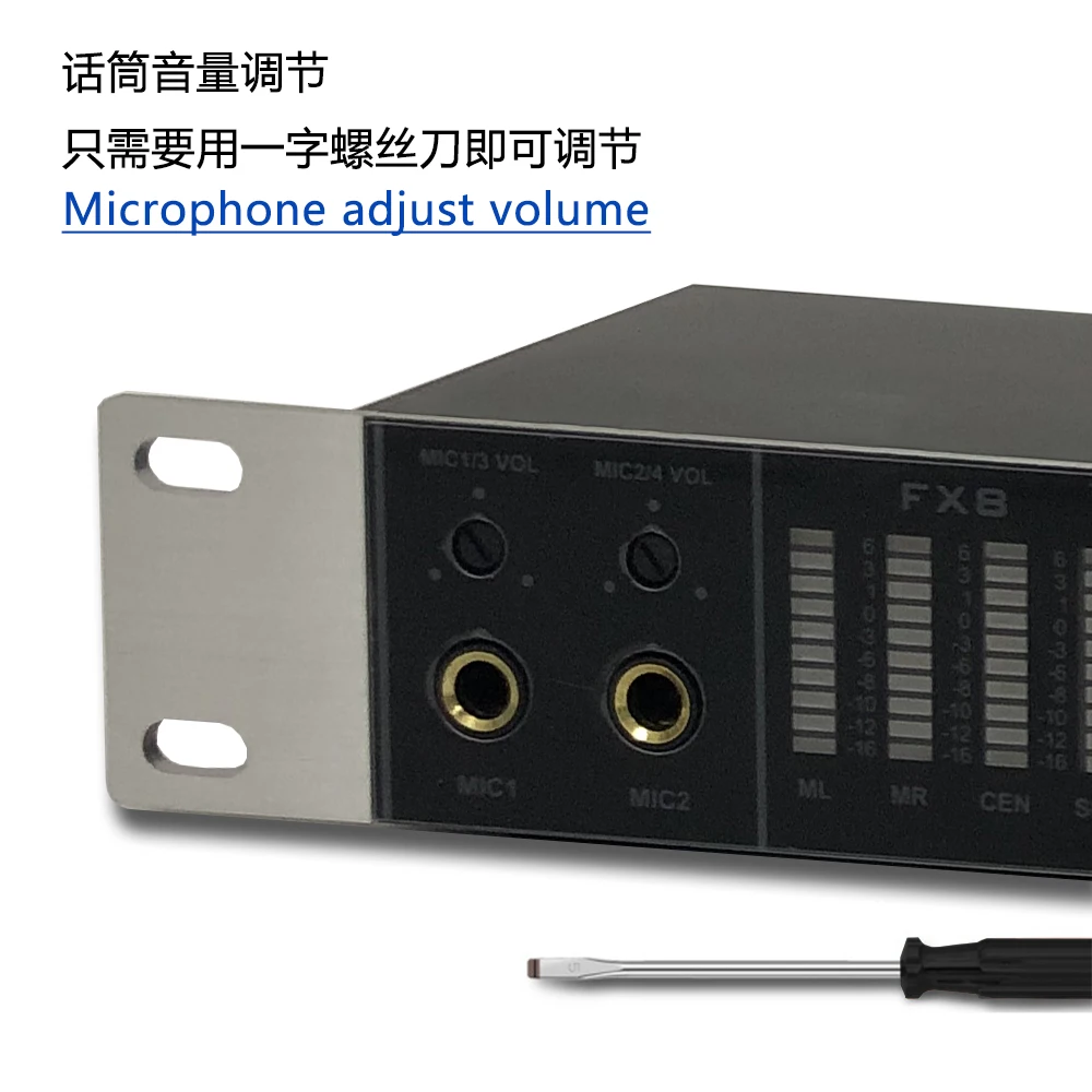 GAX-8FX Digital Preamp Effect KTV Sound Mixer professional Audio Processor