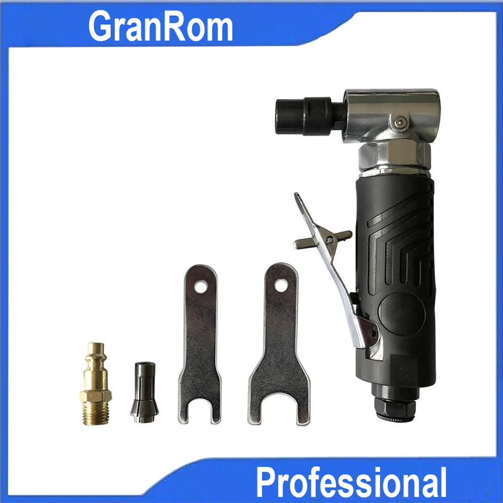 

Pneumatic Angle Grinder Pneumatic 90° Angle Wind Mill 1/4" Air Engraving Machine Rust Remover Polisher