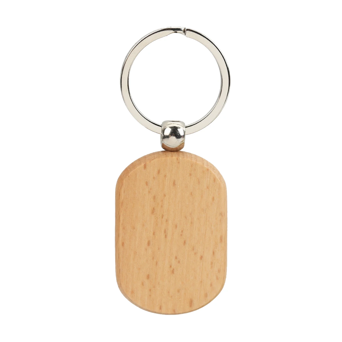 

Nordic Style Natural Wood Keychain & Silver Color Round Heart Wooden Keyring Car Auto Key Strap Waist Wallet Keyholde, 2 PCs