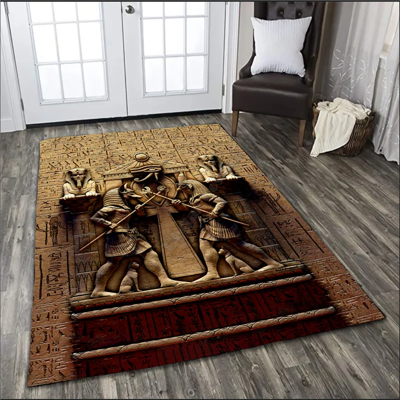 Anubis Ancient Egyptian Mythology Culture Rug Floor Mat Rug Non-slip Mat Dining Room Living Room Soft Bedroom Carpet