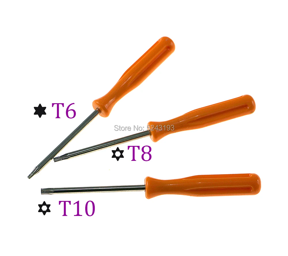 100 STKS Beveiliging Schroevendraaier voor Xbox 360 one/ps4/PS3 Fraudebestendige Gat Repareren Opening Tool Schroevendraaier Torx T6 T8 T10
